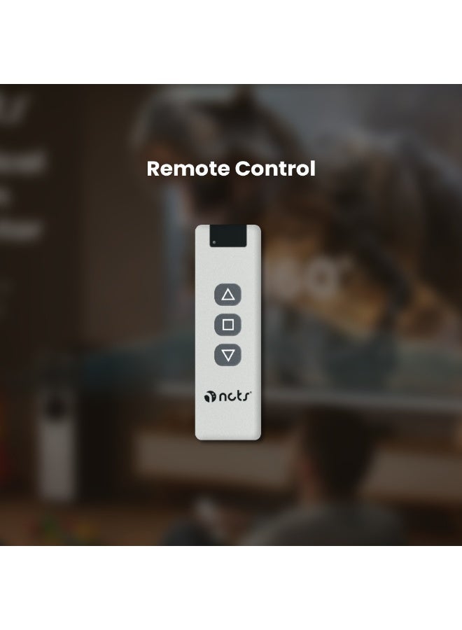 NCTS E180 Electric Projector Screen 1.8×1.8 m Motorized Remote-Controlled Supports Ultra HD/H Projector ,Adjustable HD Matte White Surface 4:3/16:9 Compatible, Wallor Ceiling Mount, GTIN : 6295151550564 - Image 3